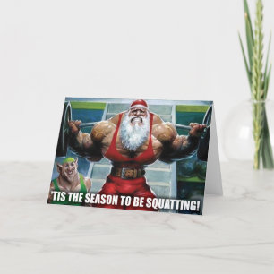 Kerst Wenskaart - Gym Motivatie Feestdagen Kaart