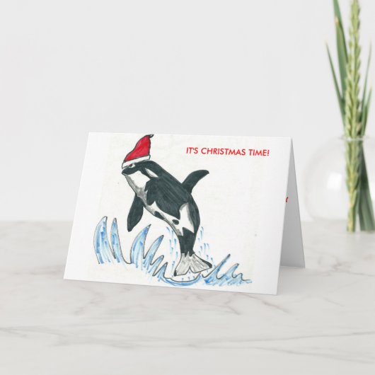KERST WENSKAART - ORCA FEESTDAGEN KAART (Voorkant)
