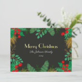 Kerst Wenskaart voor Familie, Vrienden - Grijs Feestdagenkaart (Staand voorkant)