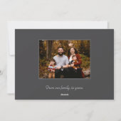 Kerst Wenskaart voor Familie, Vrienden - Grijs Feestdagenkaart (Achterkant)
