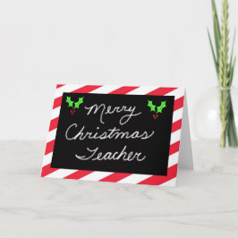 Kerst Wenskaart voor leraar — Blackboard Feestdagen Kaart