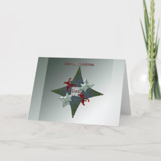Kerst wenskaart voor papa feestdagen kaart