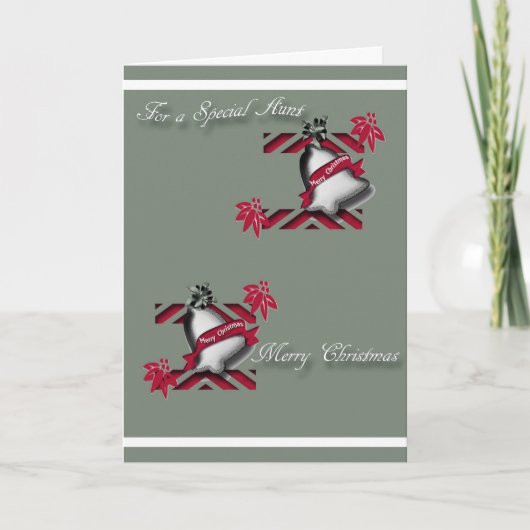Kerst wenskaart voor tante feestdagen kaart (Voorkant)
