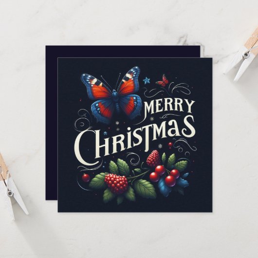 Kerst Wenskaarten.. Kaart (Voorkant / Achterkant in situ)