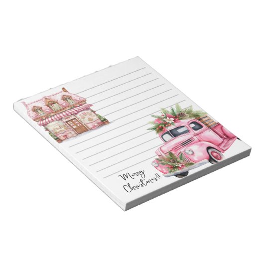 Kerst Wenskaarten Notitieblok (Schuin)