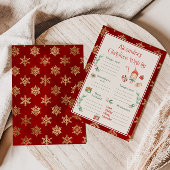 Kerst wenslijst sjabloon kaart