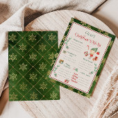 Kerst wenslijst sjabloon kaart