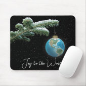 Kerst Wereld Bol Ornament Muismat (Met muis)