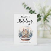 Kerst Wereldbol Prettige feestdagen Huis (Staand voorkant)