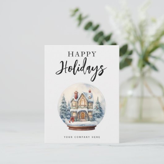 Kerst Wereldbol Prettige feestdagen Huis (Staand voorkant)