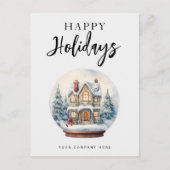 Kerst Wereldbol Prettige feestdagen Huis (Voorkant)