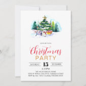 Kerst Werk Vakantie Feest Vriendjes Diner Kaart (Voorkant)