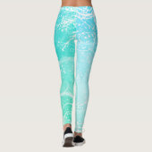 Kerst wervelende sneeuw leggings (Achterkant)