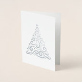 Kerst werveling boom mooi folie kaarten (Voorkant)