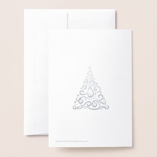 Kerst werveling boom mooi folie kaarten (Met envelop)
