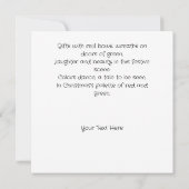 Kerst werveling rood, groen en wit kaart (Achterkant)