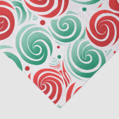 Kerst werveling rood, groen en wit tissuepapier (Detail)