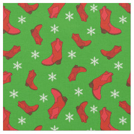 Kerst Westerne cowboylaarzen in rood en groen Stof