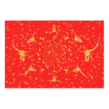 Kerst Westerne Glitter Red Gold Girly Koe Skull