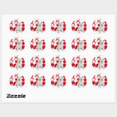 Kerst Westie Circles Stickers (Vel)