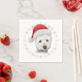 Kerst Westie Dog Art Napkin Servet (Insitu)