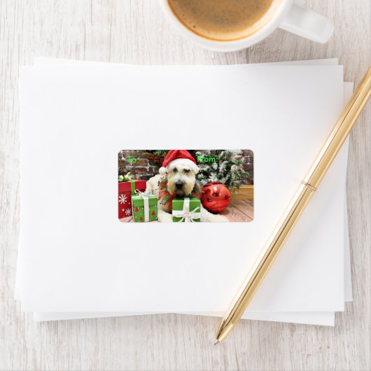 Kerst - Wheaten Terrier - Bailey Etiket (Insitu)