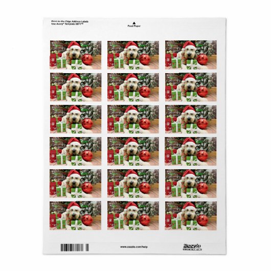 Kerst - Wheaten Terrier - Bailey Etiket (Full Sheet)