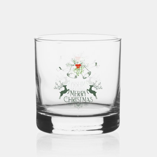 Kerst Whisky Glas Set – Merry & Bright Barware (Voorkant)