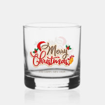Kerst Whisky Glas Set – Merry & Bright Barware