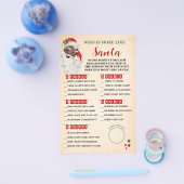 Kerst Wie is het meest als Santa Game Kaart (Enkel)