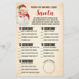 Kerst Wie is het meest als Santa Game Kaart