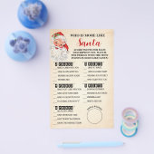 Kerst Wie is het meest als Santa Game Kaart (Enkel)