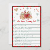 Kerst Wie kent Mama Beste Baby shower Kaart (Voorkant)