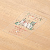 Kerst Wieg Acryl Baby shower Uitnodigen Acryl Uitnodigingen (Laagn)