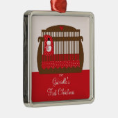 Kerst Wieg Baby's eerste kerst Ornament (Rechts)