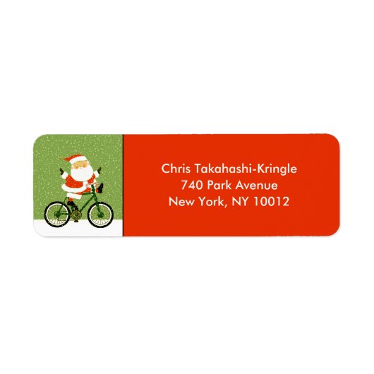 Kerst Wielrennen Vakantie Fietsen Label (Voorkant)