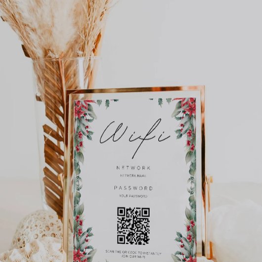 Kerst WiFi-code, QR-code Wifi Connect Kaart