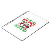 Kerst Wijn-Derful Rode Wijn Ontwerp Notitieboek (Linkerzijde)
