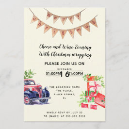 Kerst wijn en kaas inzamelingsactie kaart