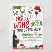 Kerst Wijn Exchange Party Uitnodiging (Voorkant)