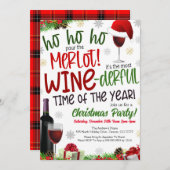 Kerst Wijn Exchange Party Uitnodiging (Voorkant / Achterkant)