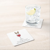 Kerst wijn gieten Cheer met Santa's Deer Kartonnen Onderzetters (Insitu)