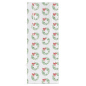 Kerst Wijn Gift Bag Rood en Groen Krans Wijn Cadeautas (Achterkant)