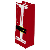 Kerst Wijn Gift Bag Santa Claus Cadeaus - Grappig Cadeautas (Achterkant Gekanteld)