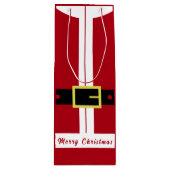 Kerst Wijn Gift Bag Santa Claus Cadeaus - Grappig Cadeautas (Voorkant)