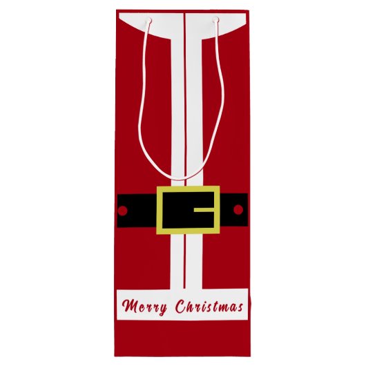 Kerst Wijn Gift Bag Santa Claus Cadeaus - Grappig Wijn Cadeautas (Achterkant)