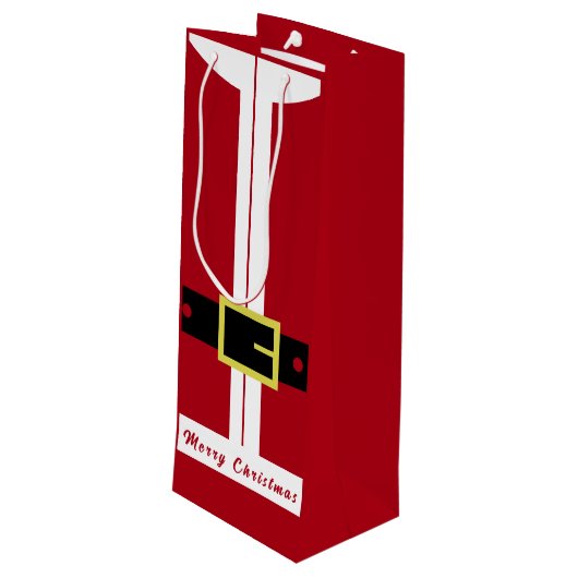 Kerst Wijn Gift Bag Santa Claus Cadeaus - Grappig Wijn Cadeautas (Achterkant Gekanteld)