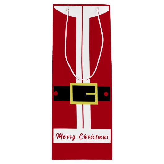 Kerst Wijn Gift Bag Santa Claus Cadeaus - Grappig Wijn Cadeautas (Voorkant)