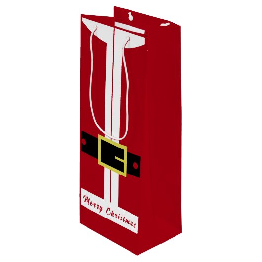 Kerst Wijn Gift Bag Santa Claus Cadeaus - Grappig Wijn Cadeautas (Voorkant Gekanteld)