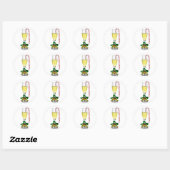 Kerst Wijn Glas envelop stickers (Vel)